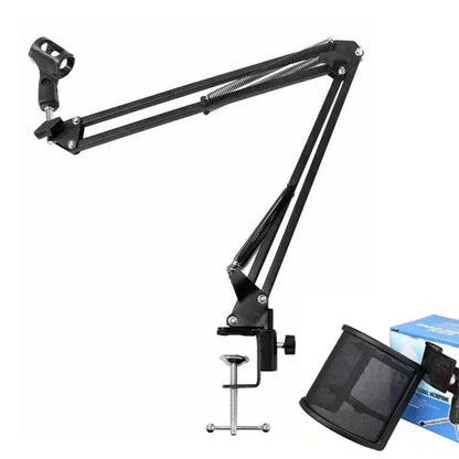 NB-35 Microphone Stand Professional Scissor Arm Stand With Microphone Pop Filter For Mic Bracket With Shock Mount