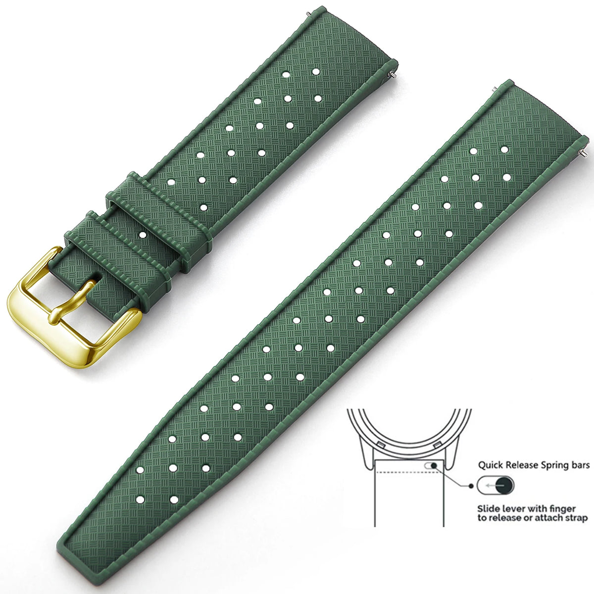 Tropical Silicone Watch Band Quick Release Watch Band 18mm 20mm 22mm Rubber Tropic Smart Watch Strap Waterpfroof Muti-Color