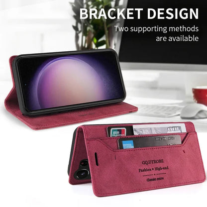 Wallet Anti-theft Brush Photo Frame Leather Flip Case For Samsung Galaxy S25 Edge S24 FE S23 Plus S22 Ultra S21 S20 S10 S9 Cover