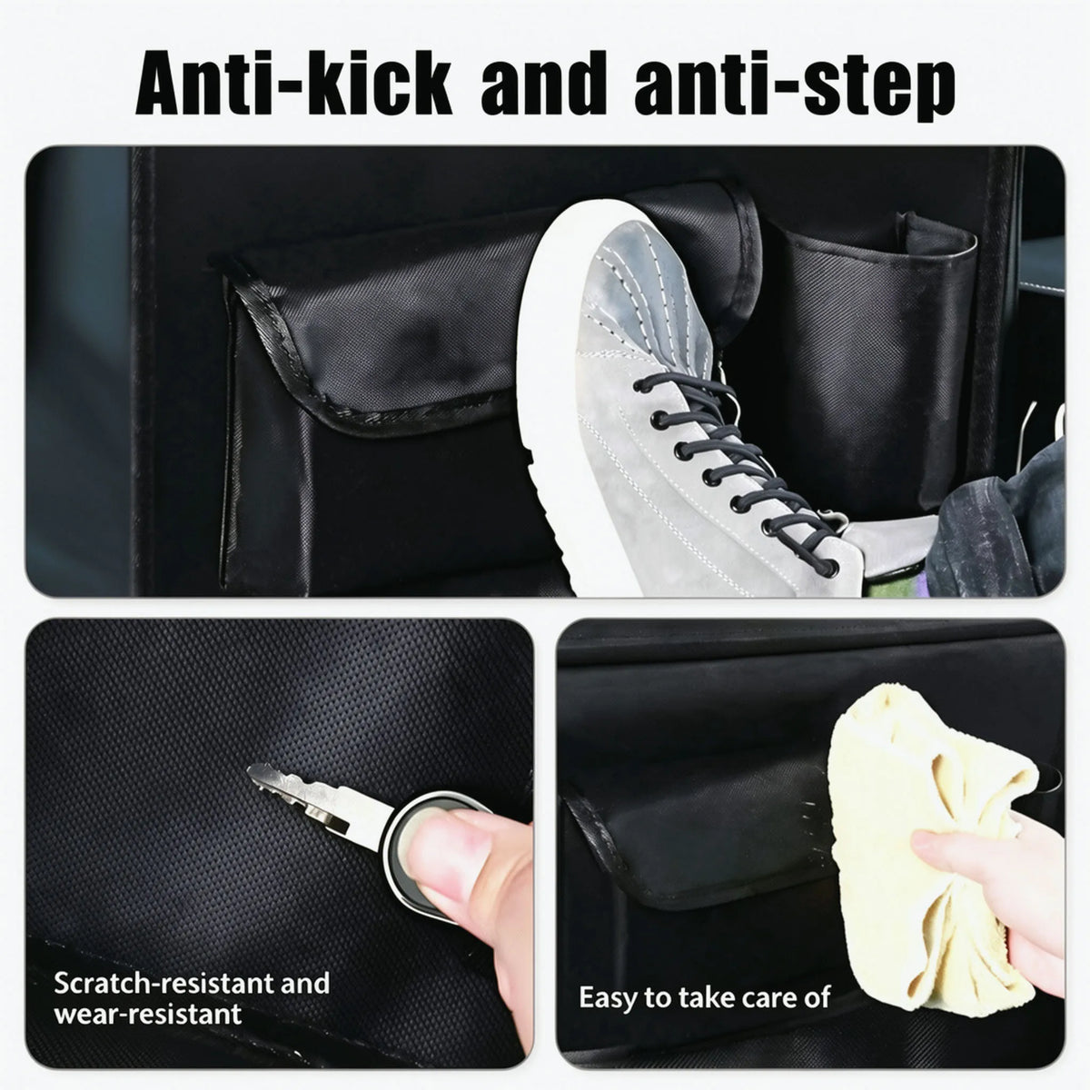 Car Backseat Folding Table Tray Multifunctional Hanging Storage Bag Seat Back Organizer Portable Travel Essential