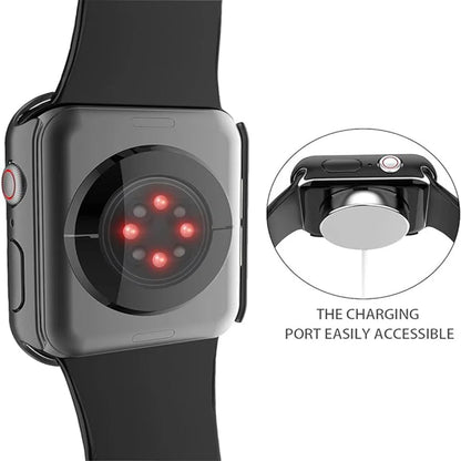 Tempered Glass+Case for Apple Watch Ultra 4 3 2 49 45 41 40 44 42 46mm PC Bumper Protector cover For iWatch 12 11 10 SE 9 8 7 6
