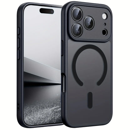 Original Case For iPhone 17 Air 16 15 14 13 12 17 Pro Max Plus For Magsafe Magnetic Wireless Charge Lens Protector Matte Cover