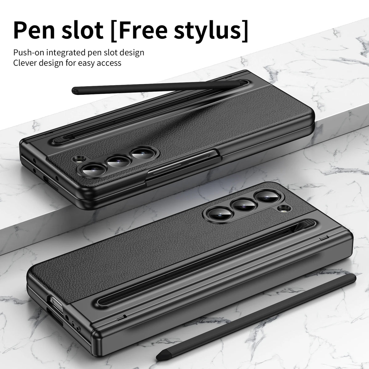 Pen Holder Glass Film Cell Phone Case  for Samsung Galaxy Z Fold8 Ultra Fold 8 7 6 5 4 3 Fold7 Fold4 Fold5 Fold6 Fold3