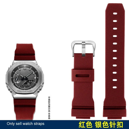 High quality rubber strap For Casio G-Shock GM2100 GA2100 DW5600GM GA 2100 DW6900 silicone waterproof strap 16mm bracelet
