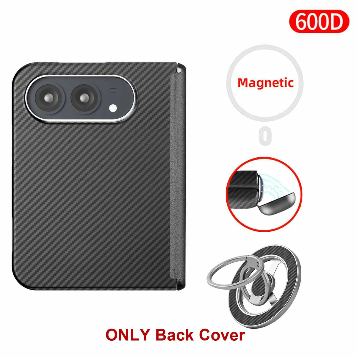 Suitable for iphone duo case,carbon fiber Kevlar aramid fiber hard shell,lightweight magnetic Slim light black cover premium