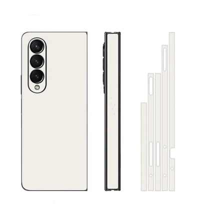 Plain Color Sticker for Samsung Galaxy Z Fold7 6 5 4 3 Back Screen Protector Hing Side Skin 3 in 1 Protective Film Fold4