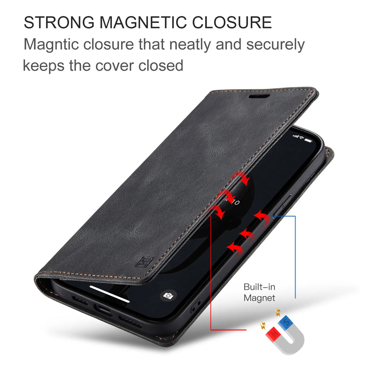 Leather Flip Phone Case For Samsung Galaxy S26 S10 Plus S20 S21 FE S22 S23 S24 S25 Note 20 Ultra Wallet Bracket Protect Cover