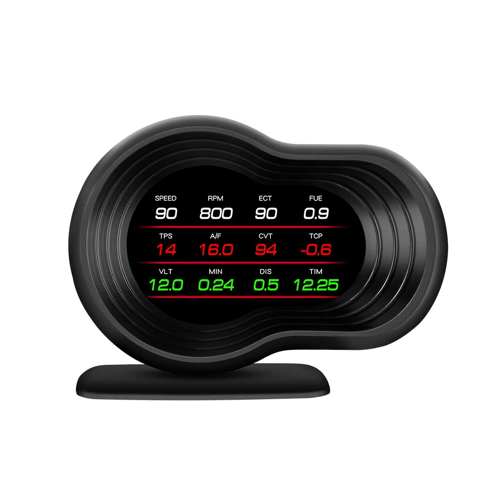 F9 OBD For HUD Smart Head Up Display Gauge Speedometer Tachometer Water Temp Voltage Alarm Turbo Oil Temp Air-fuel Ratio Gauge
