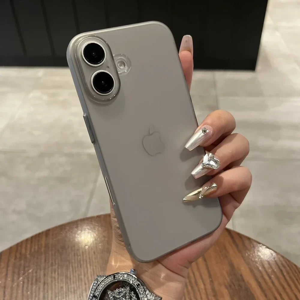 Ultra Thin PP Case For iPhone 17 16 15 14 13 12 11 Pro Max 16 15 Plus Matte Cover For iPhone 17 Air Slim Clear Shockproof Case