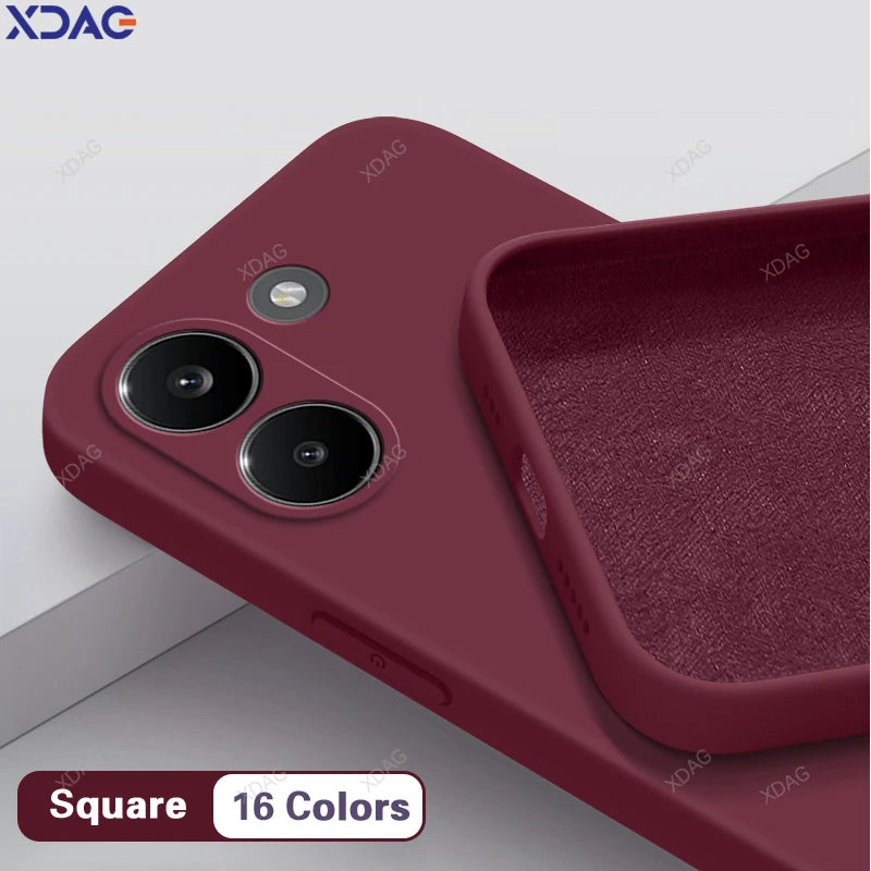 Original Phone Case for Xiaomi Poco X8 Pro X8Pro 5G Internal Flocking Liquid Silicone Camera Protection Luxury Back Covers Shell