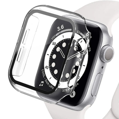 Glass+Matte Watch Cover for Apple Watch Case 45mm 41mm 44mm 40mm 42mm 38mm Bumper+Screen Protector for Iwatch SE 8 7 6 5 4 3 2 1