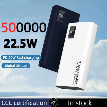 Lenovo 120W Power Bank 200000mAh High Capacity Fast Charging Powerbank Portable Battery Charger For iPhone Samsung Xiaomi NEW