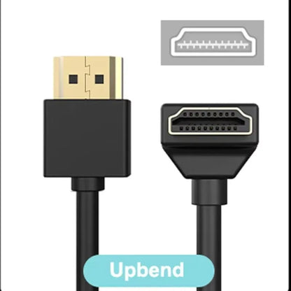 90 Degree HDMI 2.0 Cable - Graphene Enhanced for Space-Saving Installations | 4K, 3D & High Refresh Rate Aux Cable  Hdmi Cable