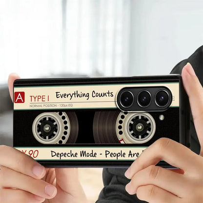 Vintage Tape Camera Back Phone Cover Case for Samsung Galaxy Z Fold 7 6 5 4 3 ZFold6 ZFold7 ZFold4 ZFold3 ZFold5