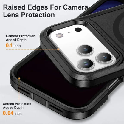 3in1 Heavy Military Otter Armor Box Shockproof Phone Case for iPhone 17 Air 16 15 14 Pro Max For Magsafe Wireless Charging Cover