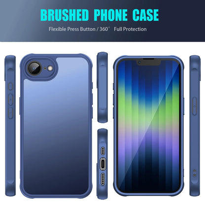Retro Case for iPhone 17e / 16e , Hard PC Translucent Matte Back & Soft TPU Side Shockproof Proteciton cover for Apple iPhone17e