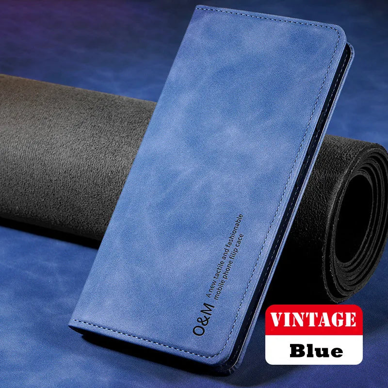 Leather Case For Samsung Galaxy A54 A15 A35 A55 A16 A36 A56 A17 S22 S23 S24 FE S25 Plus S26 Ultra Flip Wallet Cover Card Slot