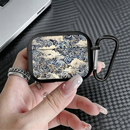 Wave Pavilion Sun Earphone Cases Cover With Hook Case For Airpods 5 Pro2 2 4 1 3 Pro3 Pro