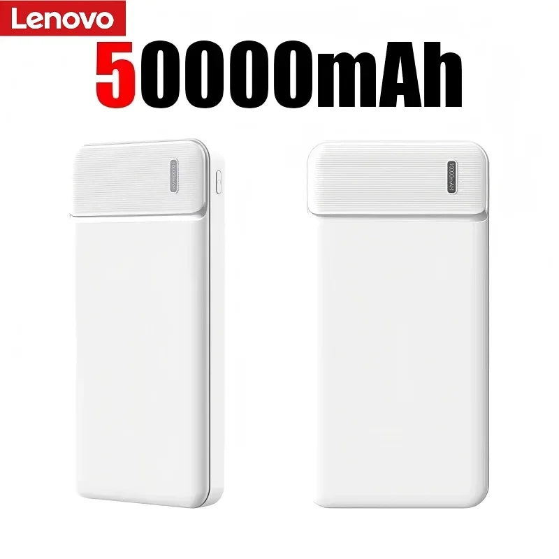 Lenovo 500000mAh Portable Power Bank 120W Large Capacity Super Fast Charging Powerbank Outdoor Travel External Battery 2027 New