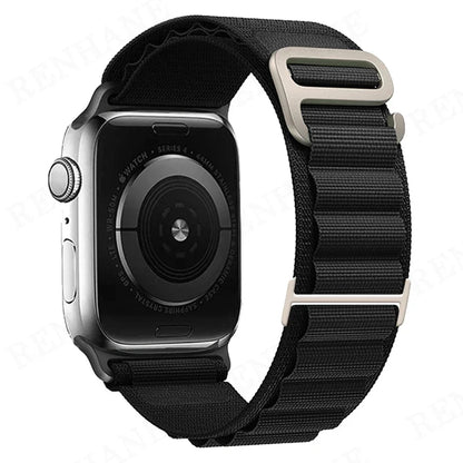 Nylon Loop Alpine Band for Apple Watch Strap Ultra 3 49mm 46mm 42mm 45mm 41mm 44mm 40mm Bracelet for iWtach SE 11 10 9 8 7 6 5 4