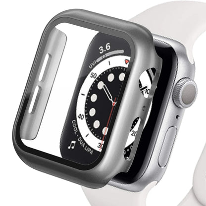 Glass+Matte Watch Cover for Apple Watch Case 45mm 41mm 44mm 40mm 42mm 38mm Bumper+Screen Protector for Iwatch SE 8 7 6 5 4 3 2 1