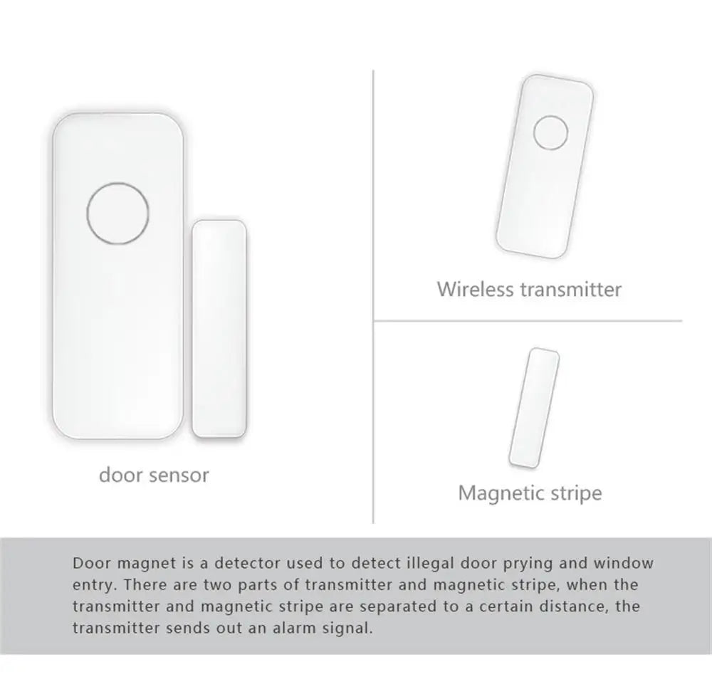 433MHz Door Detector Wireless Home for Alarm System Alerts Window Sensor