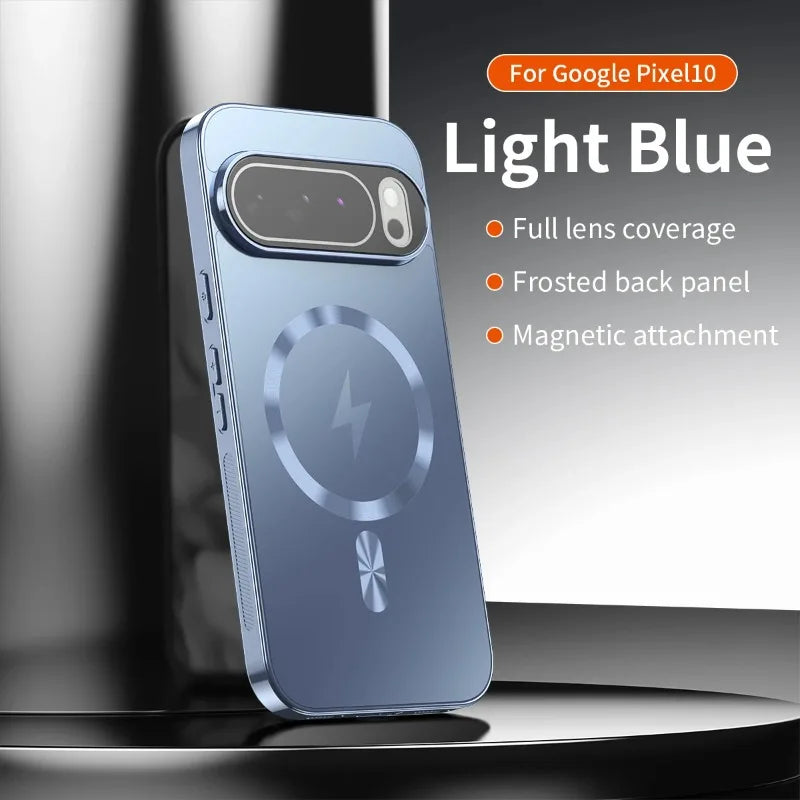 Magnetic Case For Google Pixel 11 10 9 Pro XL 8 7 6 A ProXL 10A 9A 8A 7A AG Matte Lightning Cover Protective Shockproof Cover