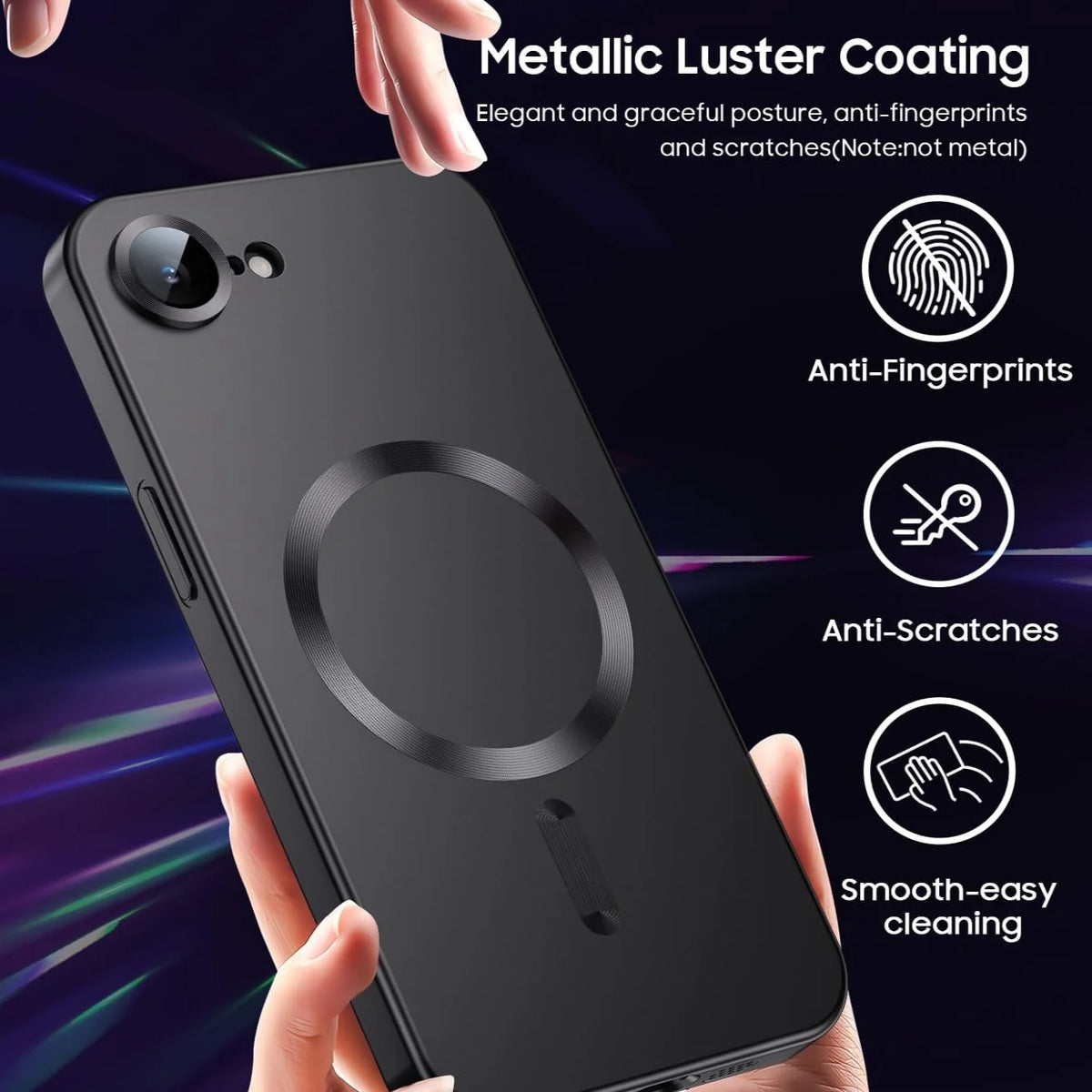 Magnetic for iPhone 17e/16e Phone Case [Compatible with Magnetic ][Built-in Camera Lens Protector] Slim Soft  Bumper Shockproof