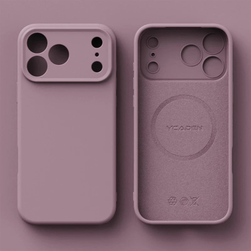 Original Liquid Silicone Magnetic Phone Case For iPhone 17 16 15 14 13 12 Pro Max Plus 17 Air For Magsafe Wireless Charge Cover