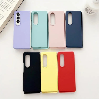 Original Silky-Touch Anti-Fingerprint Plain Phone Case for Samsung Galaxy Z Fold 8 Ultra 7 6 5 4 3 2 Skin Feel Shockproof Cover