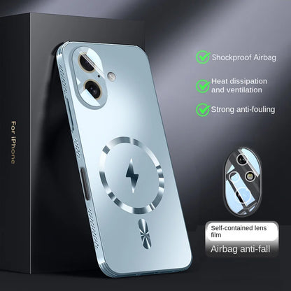 Magnetic Heat Dissipation Adsorption Matte Cover for Magsafe iPhone 17 Air 16 15 14 Plus 13 12 Pro Max Protective Back Case