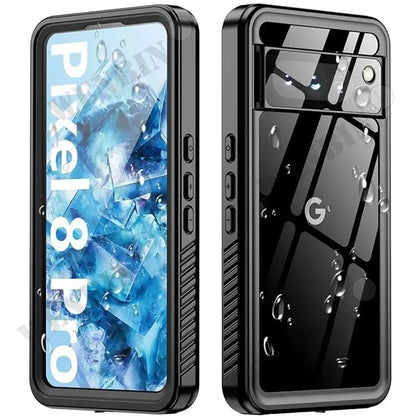IP68 Luxury Waterproof Case Google Pixel 10 9 8 7 Pro XL 7A Snow Dust Shock Proof 360° Underwater IP68 Certified Cover