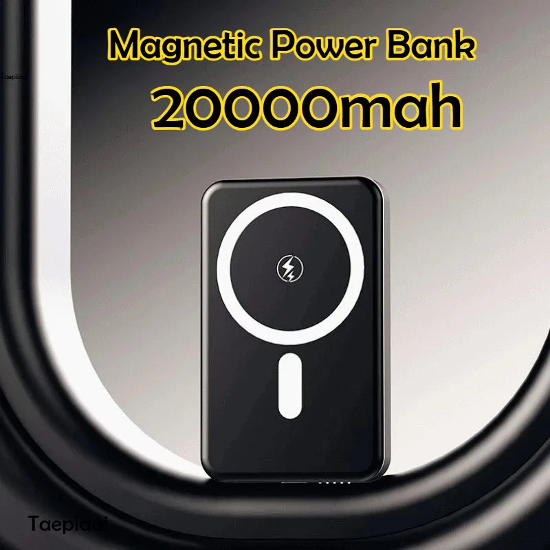 Taepiaa Qi2 Magnetic Power Bank 20000mah 20W Wireless Charging 22.5W Wired Charge Qi2-Certified for IPhone 16 15 14 13 Pro Max
