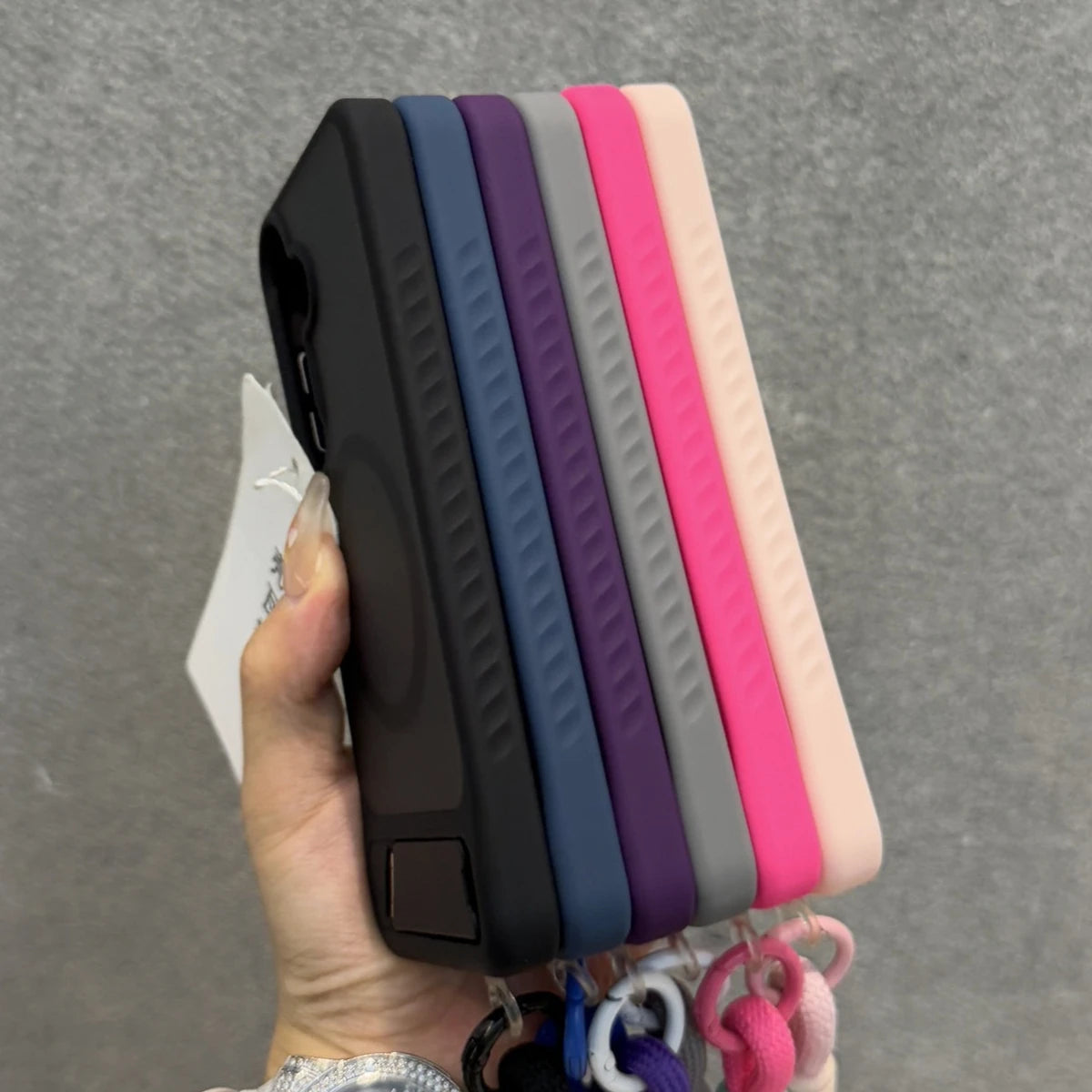Business Matte Translucent Invisible Bracket Magnetic Case for Samsung Galaxy S26 S25 S24 S23 Ultra Plus FE Wrist Strap Cover