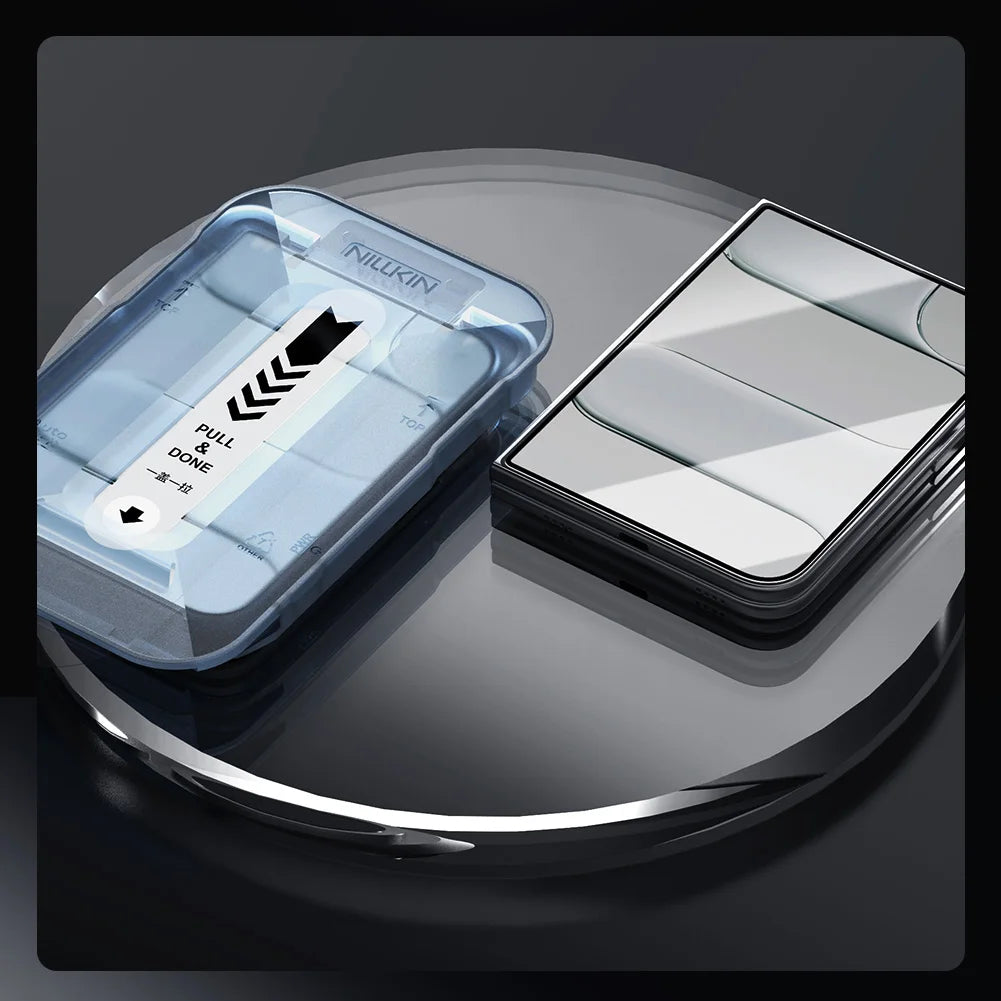 Nillkin For iPhone Duo CP+PRO Full Cover Tempered Glass Screen Protector 9H Anti Fingerprint UV Block 0.33mm 2.5D Edge