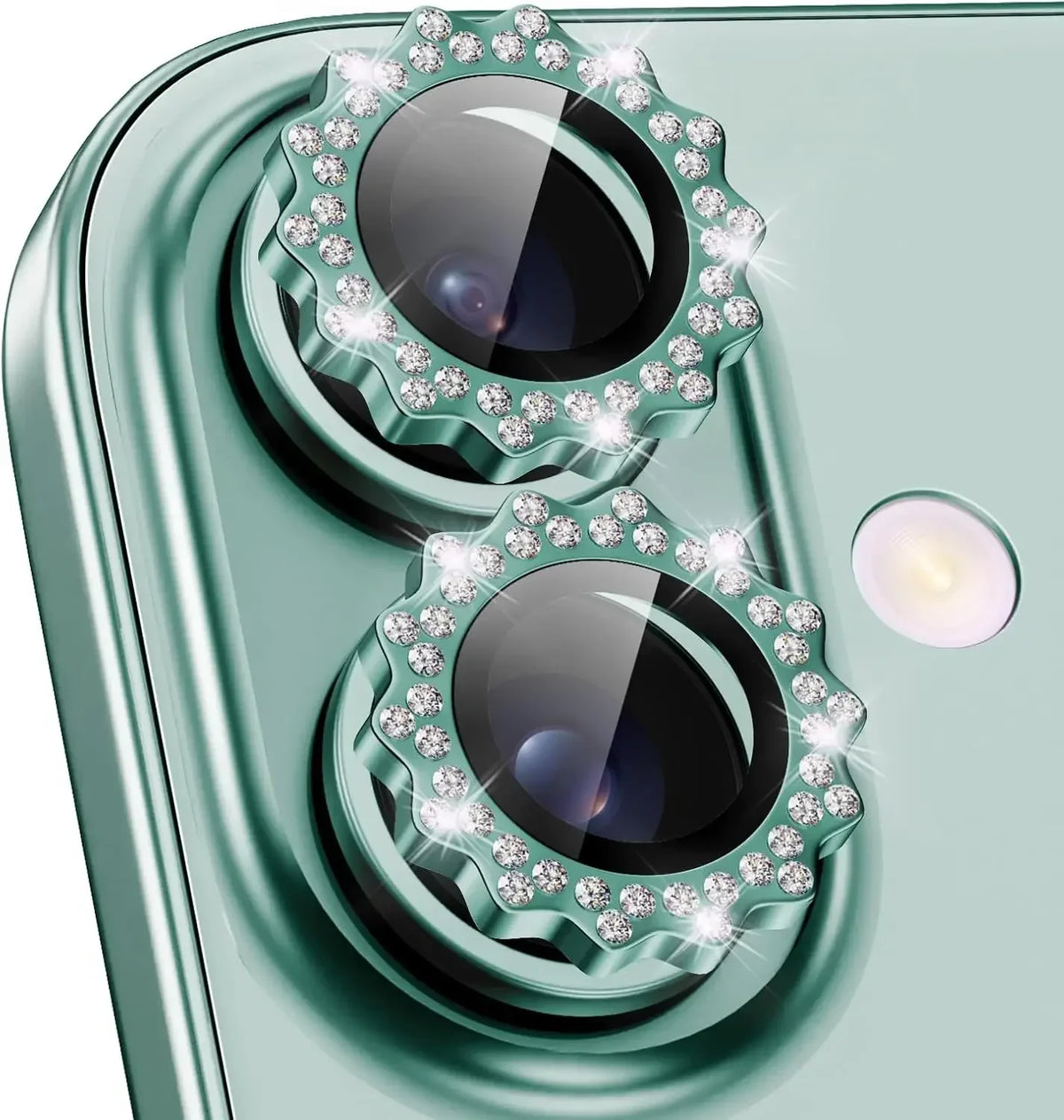 2-3Pcs Bling 3D Metal Gear Design Diamond Camera Lens Glass Protector For IPhone 16 17 Pro Max 15Pro 16Plus Case Friendly Rings