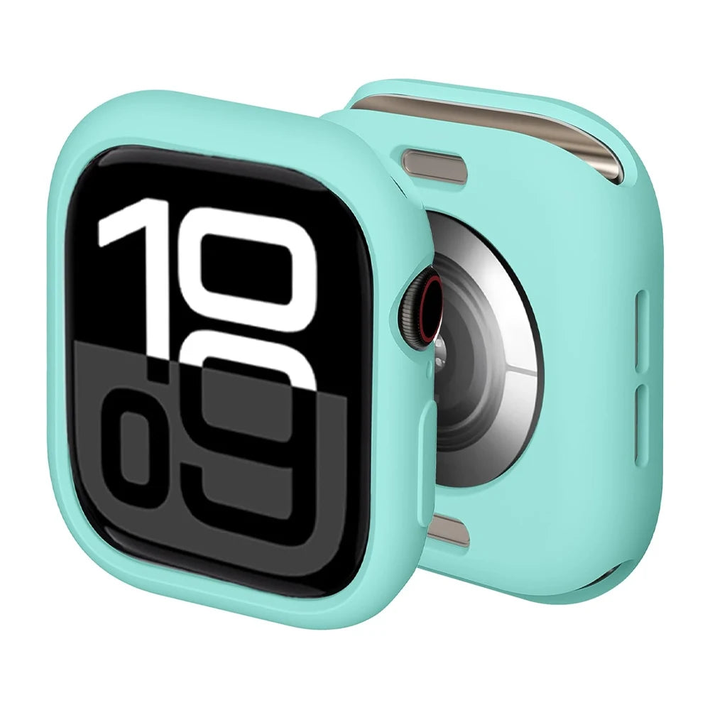 Soft Silicone Case for Apple Watch Band 46mm 45 44 42mm 41 40mm Accessories Protectector iWatch Series SE 12 11 10 9 8 7 6 Cover