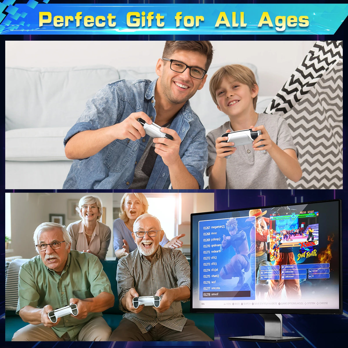 M15 4K TV Retro Handheld Game Console Stick 2.4G Dual Wireless Controller 20000+ Classical Games 23 Classic Emulaters