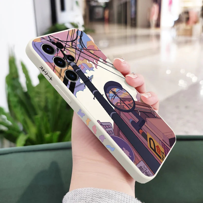 Dusk Intersection Phone Case For Samsung Galaxy S25 S24 S23 S22 S21 S20 S10 S10E S9 Ultra Plus FE Note 20 Ultra 10 9 Plus Cover