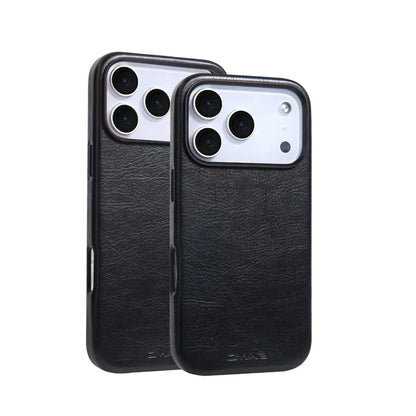 Magnetic Leather Texture for MagSafe Phone Case for IPhone 17 16pro Max 15 14 Pro 13 Wireless Charging Alloy Lens Bumper Cover