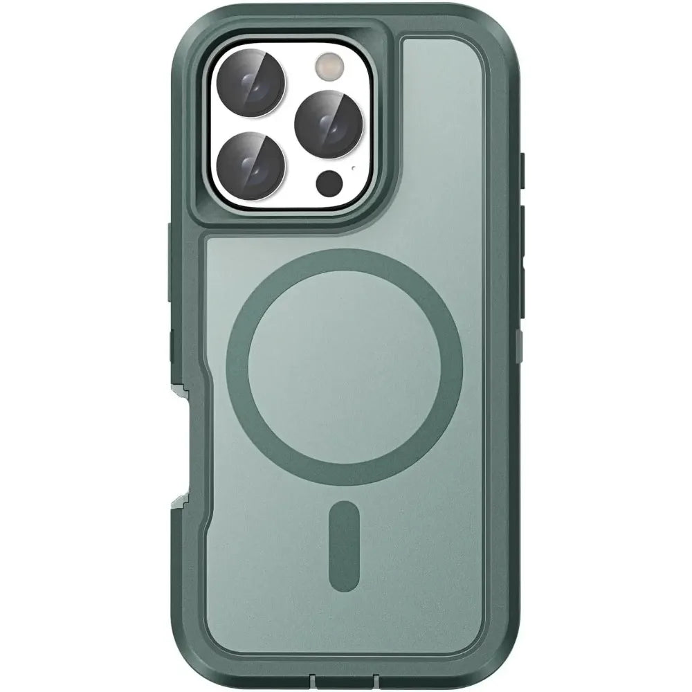 Premium Heavy Duty OTT Magnetic Armor Case For iPhone 18 17 16 15 14 Plus 13 Pro Max Anti-Slip Grip Charging Protect Cover Box