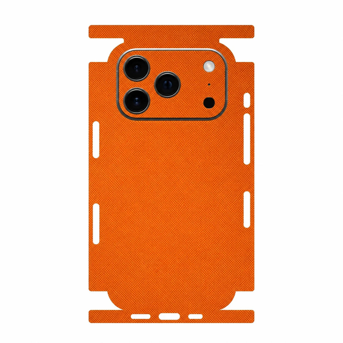 Full Wrap Faux Leather 3D Embossed Back Skin for iPhone 17 16 15 14 13 Pro Max Anti Scratch Rear Protective Film Sticker