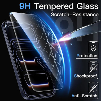 3Pcs Tempered Glass For iPhone 18 17 16 15 14 13 12 11 Pro Max Plus XR Oleophobic Coating Screen Protector Protective Glass Film