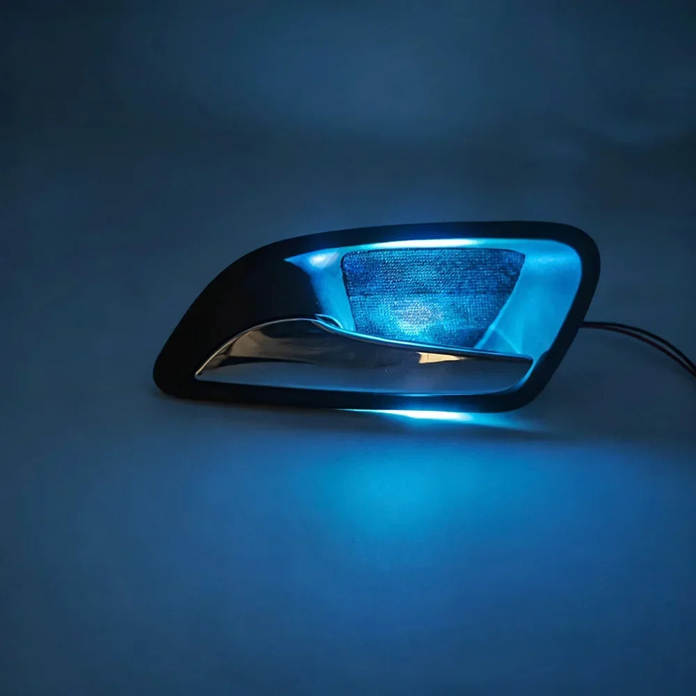 Car Interior Door Handle Ambient LED Light 4Pcs 12V Concealed Mushroom Head Decorative Bowl Lamp for Atmosphere Accessory