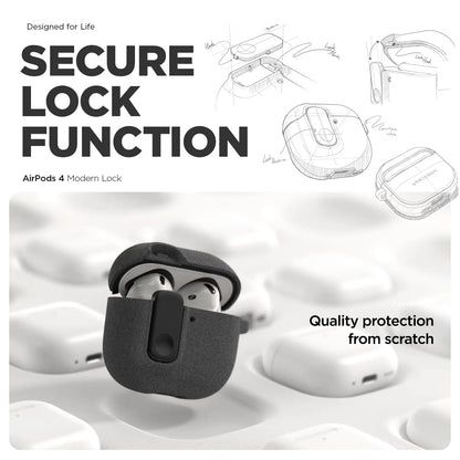 for AirPods 5/4/Pro 2 New Case with Safety Lock Earphone Accessories Full Body Protective Case Cover for AirPods 5/for AirPods 4