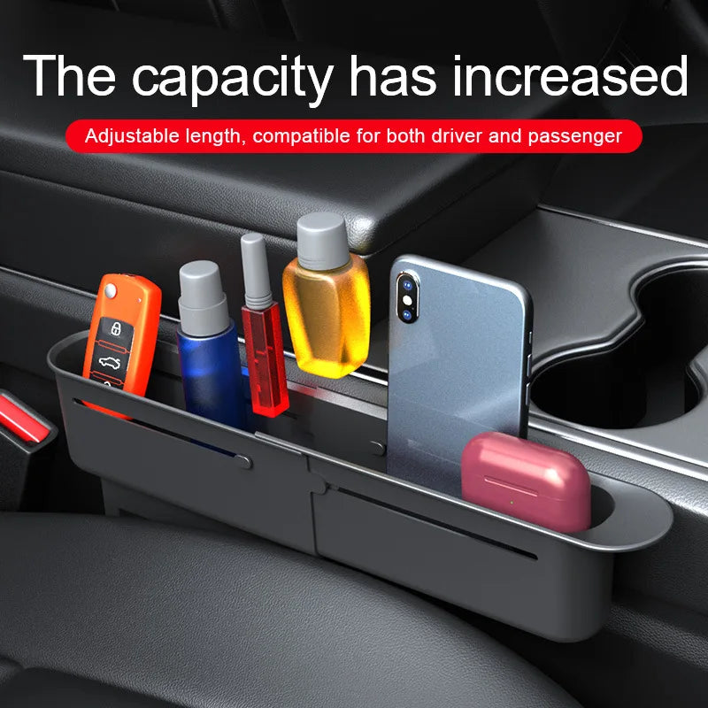 Car Seat Crevice Gaps Storage Box Seat Organizer Gap Slit Filler Holder For Wallet Phone Cigarette Slit Pocket Car Storag Box