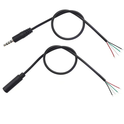 2.5mm 3.5mm 1/8'' Mono/Stereo Male Plug Female Jack Connector 2/3/4 Pole Pin AUX Extension Wire DIY Audio Headphone Repair Cable