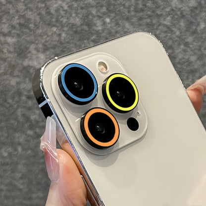 Luminous  Camera Protector For IPhone 16 Pro Max 16 Plus 15Pro Lens Film Ring Anti-Scratch Tempered Glass Glowing Protective Cap