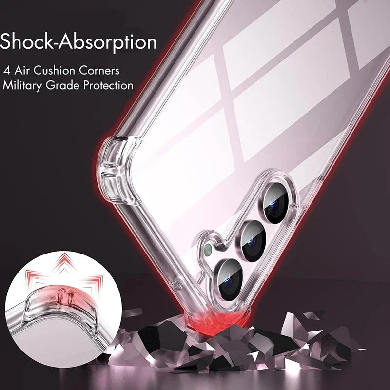 Hybrid Shockproof Case For Samsung Galaxy S26 S25 FE S24 S23 S21 S22 Plus Ultra Clear Hard Case For Samsung A57 A37 A56 A36 A54