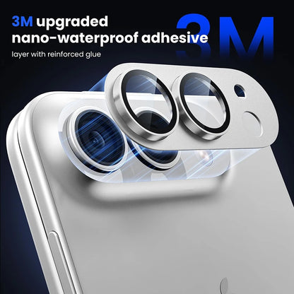 Metal Tempered Glass Camera Screen Full Protective Cover for Apple iPhone Duo Strong Adsorption Camera Lens Protector